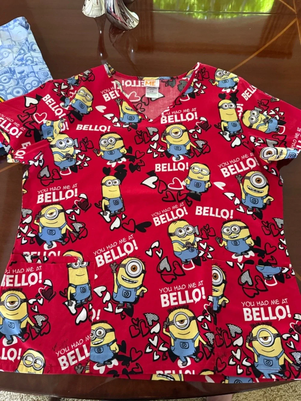 Minion print Scrub tops - Picture 11 of 16